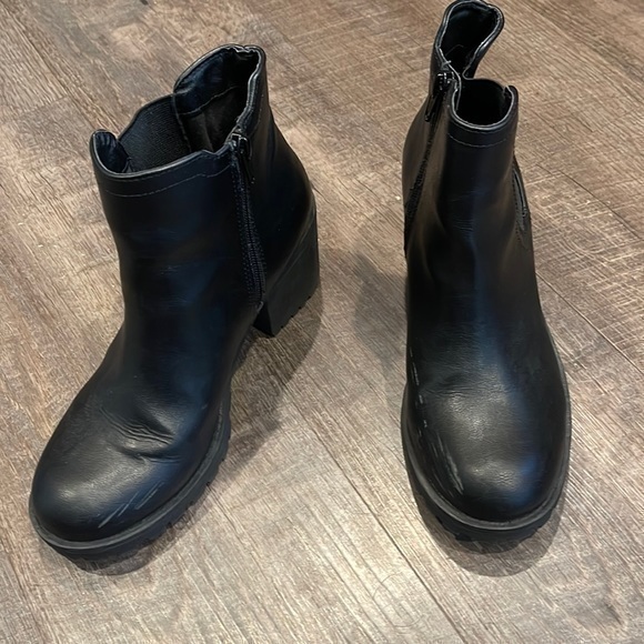 sun & stone Shoes - Sun and stone ankle zip Moto bootie